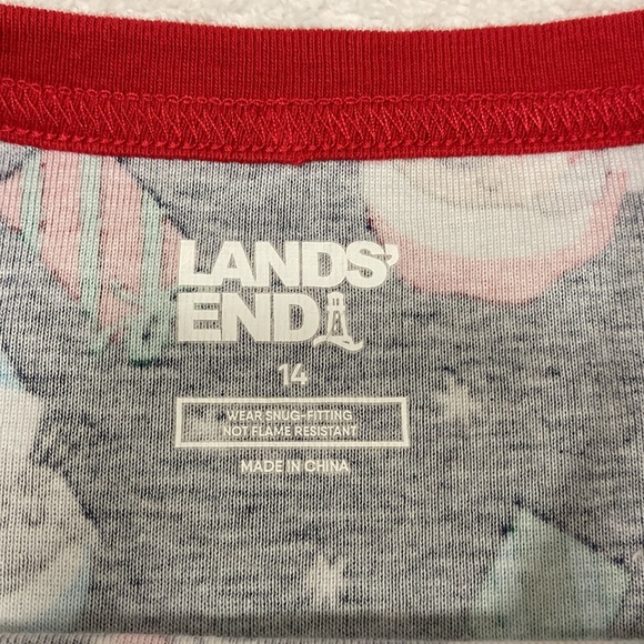 Lands end snug fit cotton long sleeve deep sea navy holiday dog cat Christmas 14 - Picture 4 of 11